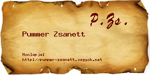 Pummer Zsanett névjegykártya