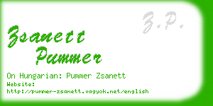 zsanett pummer business card